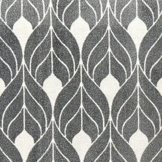 Blue And Gray Geometric Washable Area Rug With UV Protection Photo 4