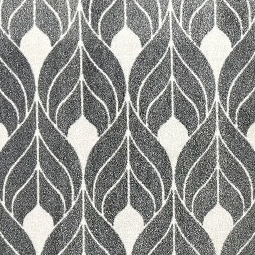 Blue And Gray Geometric Washable Area Rug With UV Protection Photo 4