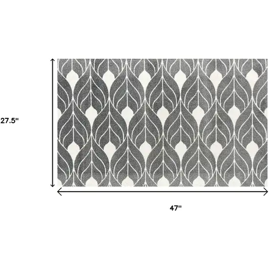 Blue And Gray Geometric Washable Area Rug With UV Protection Photo 7