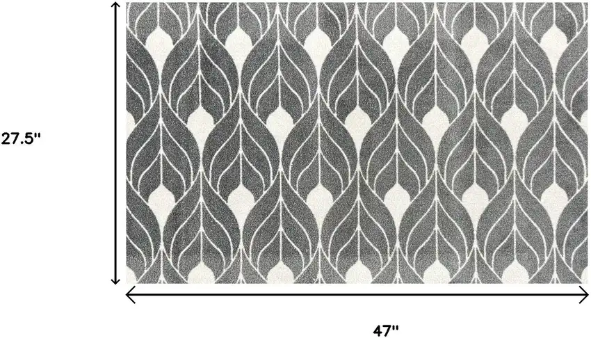 Blue And Gray Geometric Washable Area Rug With UV Protection Photo 7