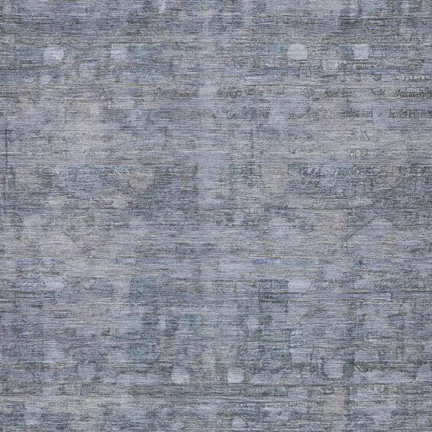 Blue And Gray Geometric Washable Indoor Outdoor Area Rug Photo 4