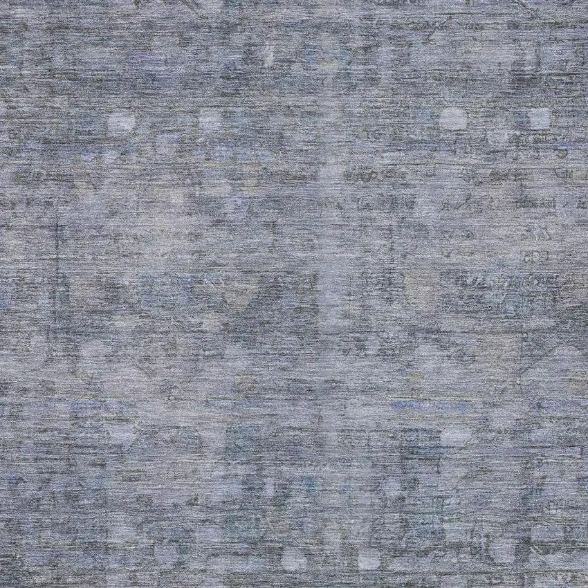 Blue And Gray Geometric Washable Indoor Outdoor Area Rug Photo 4