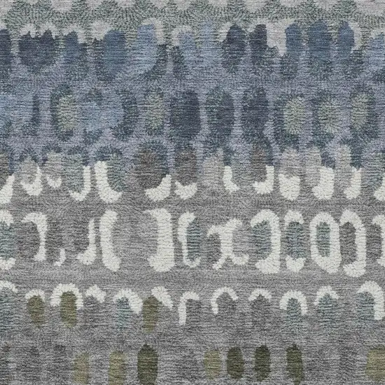 Blue And Gray Geometric Washable Indoor Outdoor Area Rug Photo 3