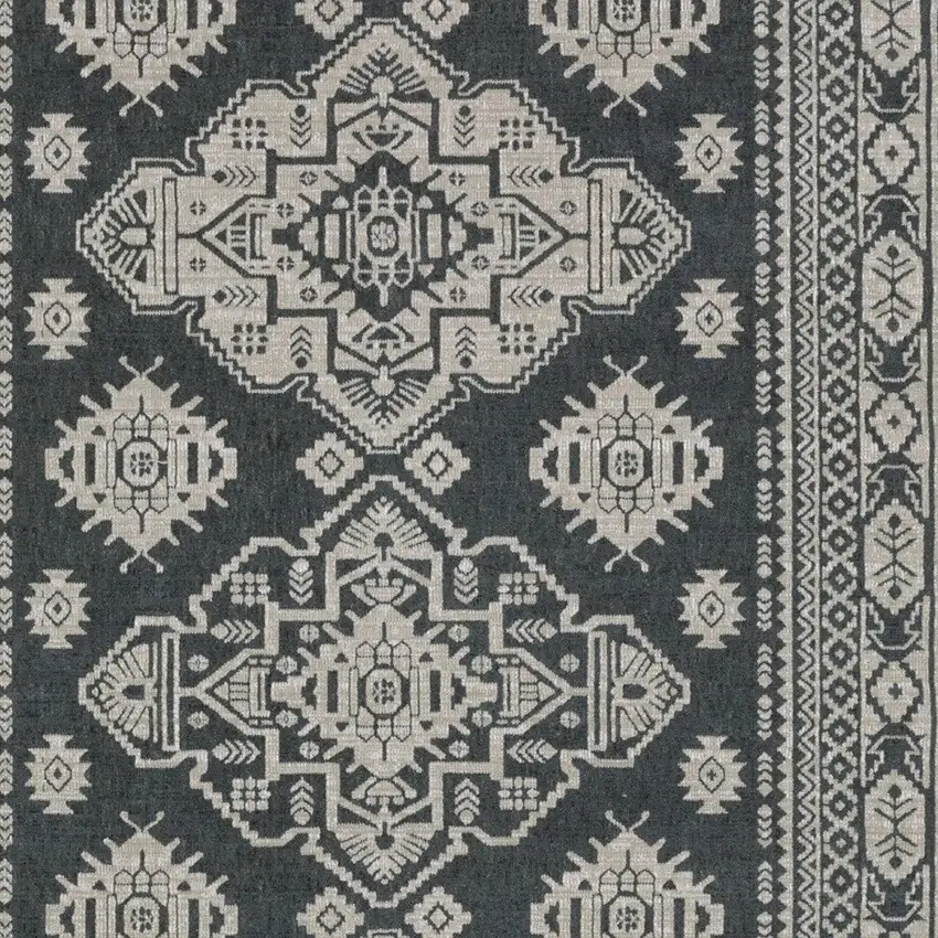 Blue And Gray Medallion Area Rug Photo 7