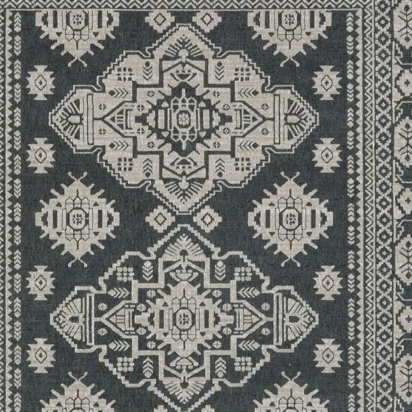 Blue And Gray Medallion Area Rug Photo 7