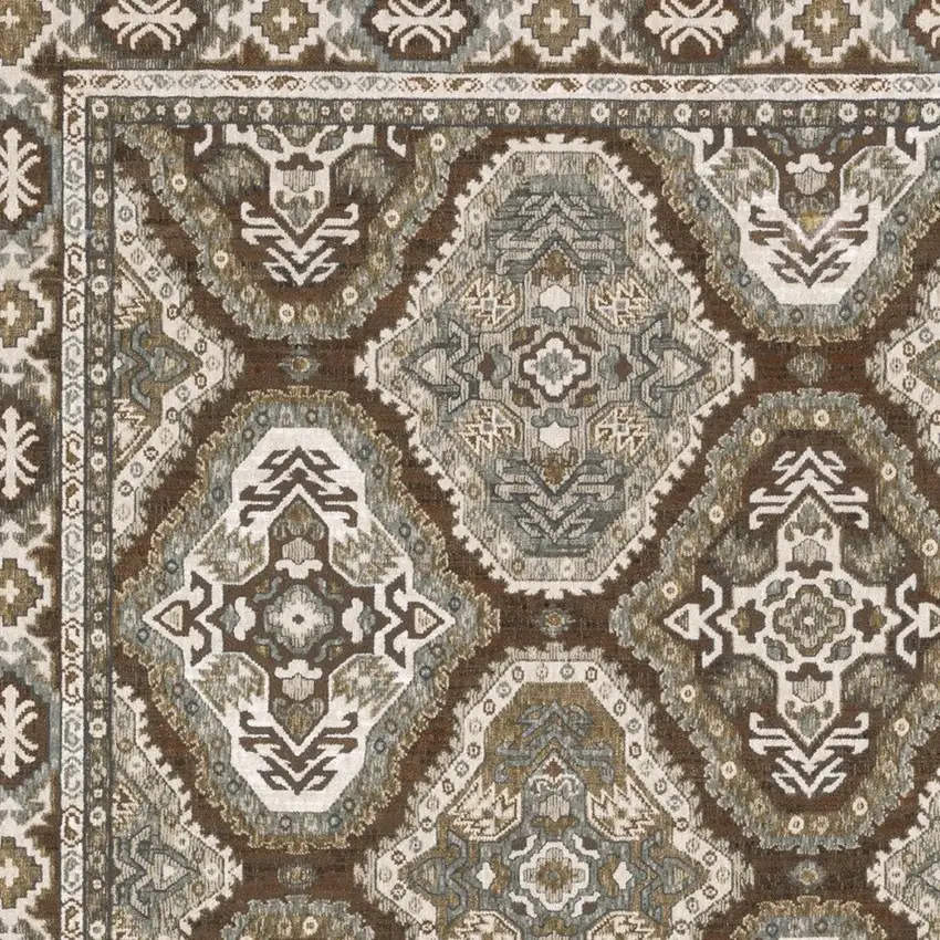 Blue And Gray Medallion Area Rug Photo 8