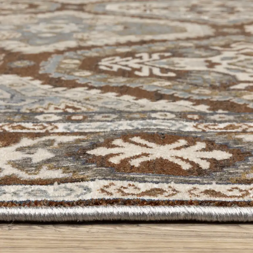 Blue And Gray Medallion Area Rug Photo 5