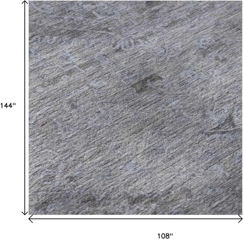 Blue And Gray Medallion Washable Area Rug With UV Protection Photo 8