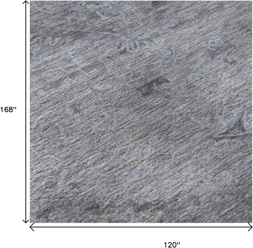 Blue And Gray Medallion Washable Area Rug With UV Protection Photo 8