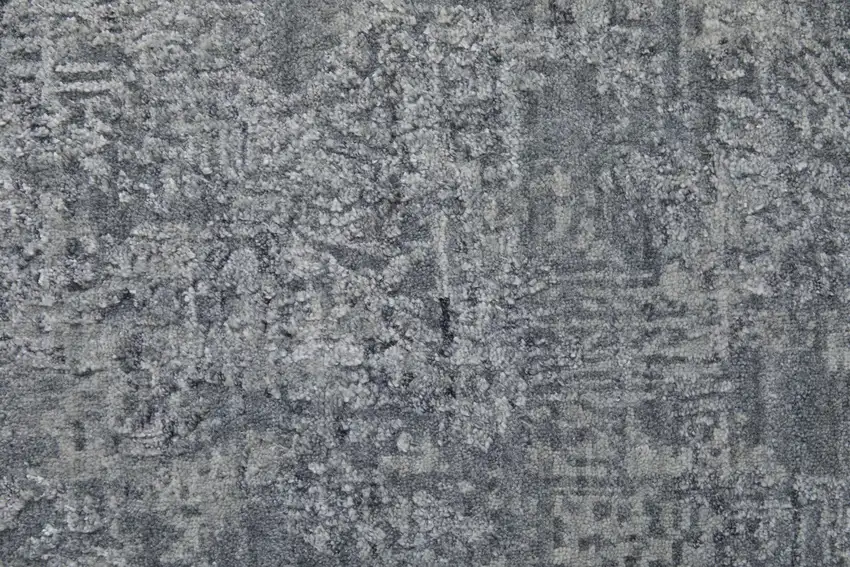 Blue And Gray Ombre Hand Woven Area Rug Photo 5