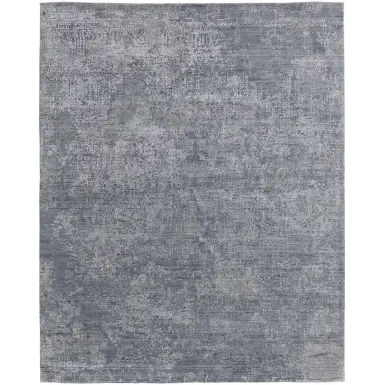 Blue And Gray Ombre Hand Woven Area Rug Photo 2