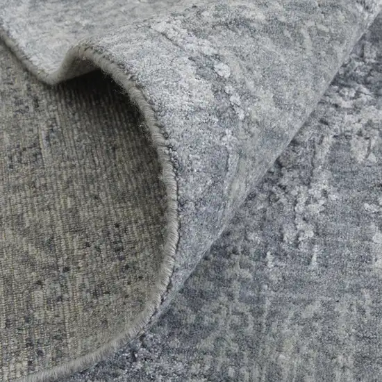 Blue And Gray Ombre Hand Woven Area Rug Photo 6