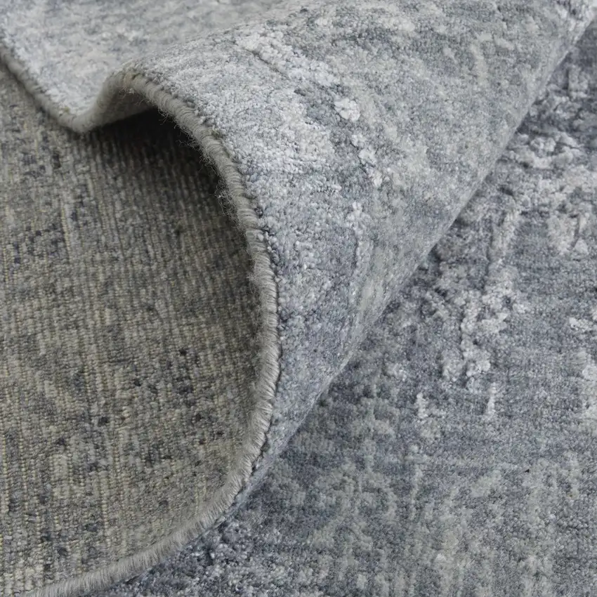 Blue And Gray Ombre Hand Woven Area Rug Photo 6