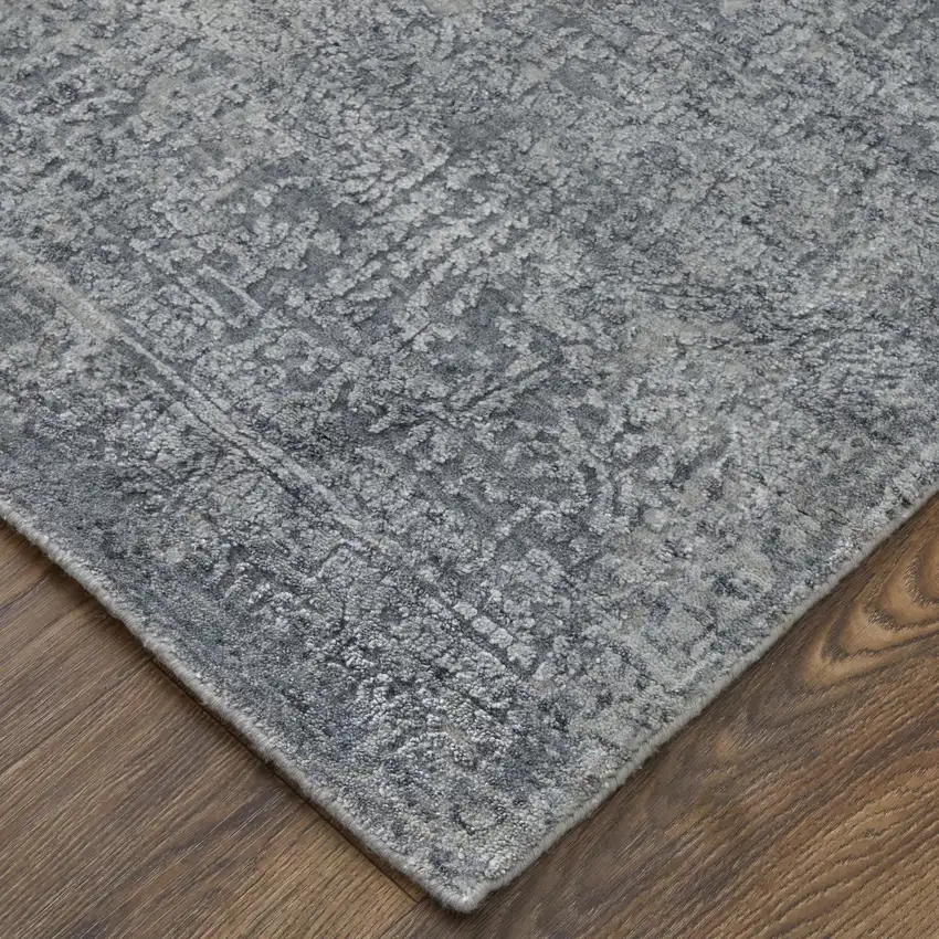 Blue And Gray Ombre Hand Woven Area Rug Photo 3