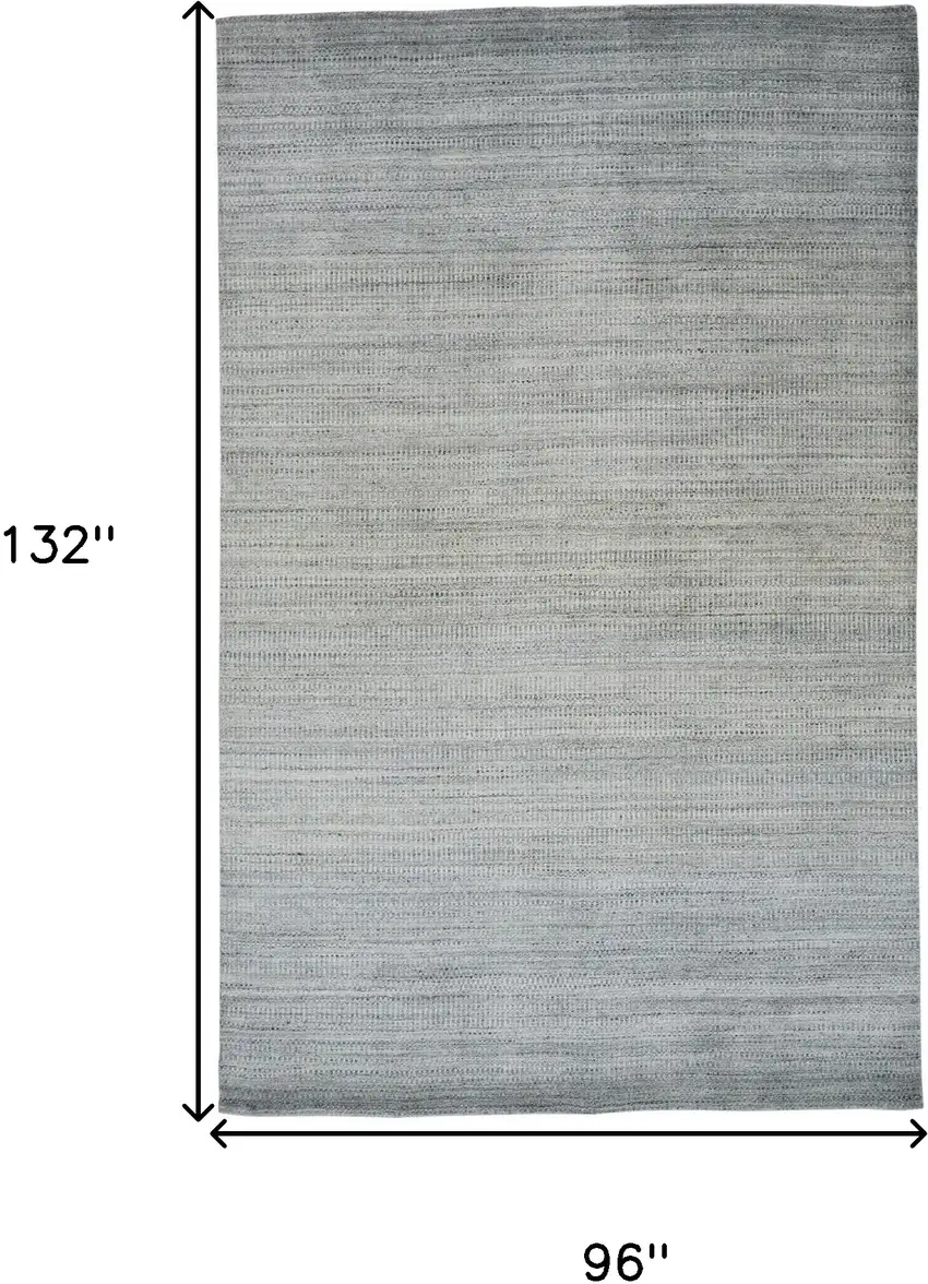 Blue And Gray Ombre Hand Woven Area Rug Photo 6