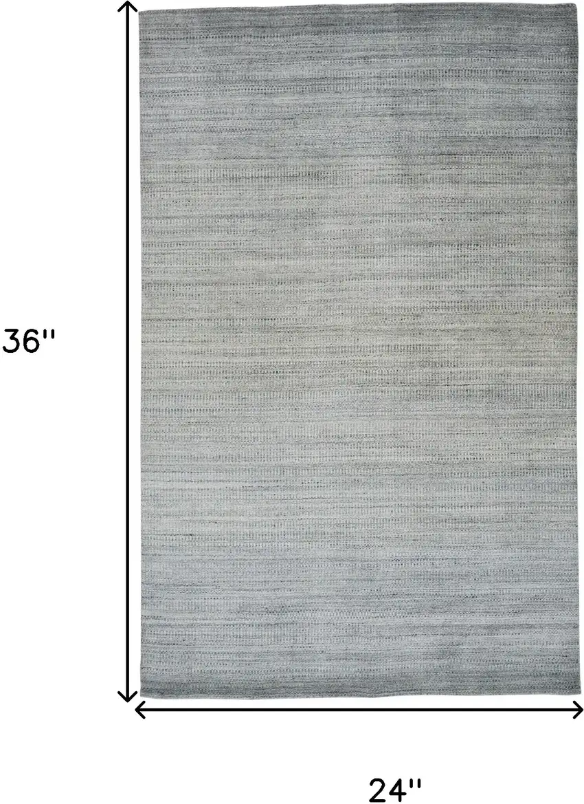 Blue And Gray Ombre Hand Woven Area Rug Photo 6