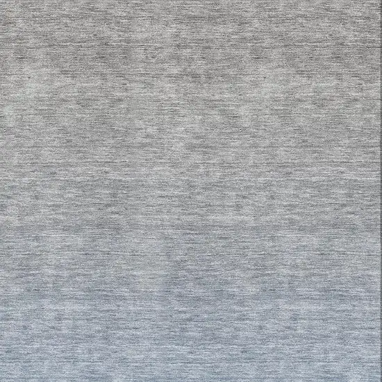Blue And Gray Ombre Washable Area Rug With UV Protection Photo 3