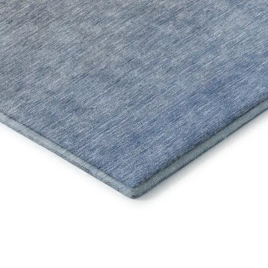 Blue And Gray Ombre Washable Area Rug With UV Protection Photo 8