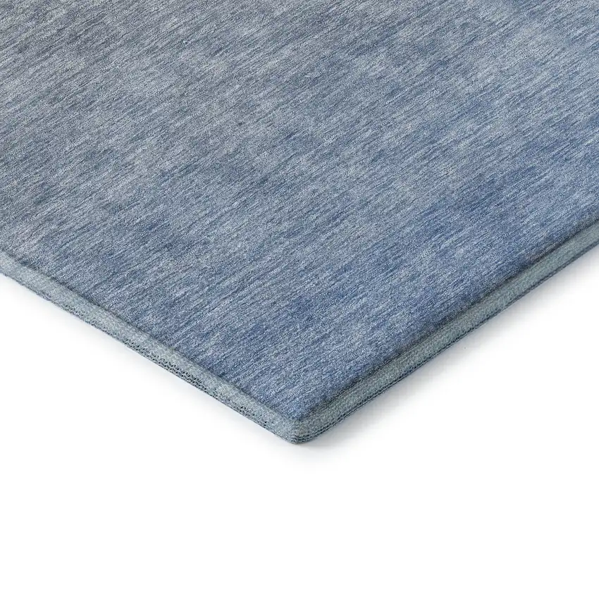 Blue And Gray Ombre Washable Area Rug With UV Protection Photo 8