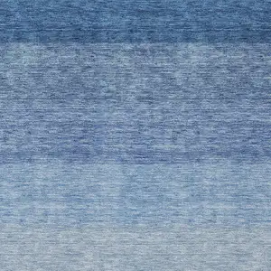 Photo of Blue And Gray Ombre Washable Indoor Outdoor Area Rug
