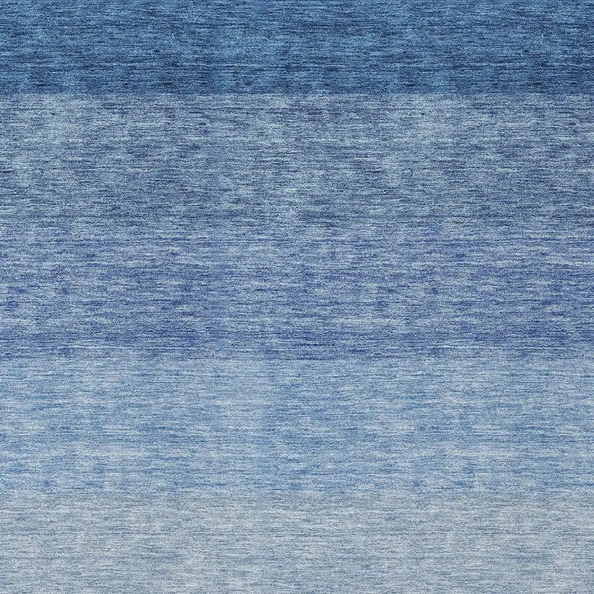 Blue And Gray Ombre Washable Indoor Outdoor Area Rug Photo 5