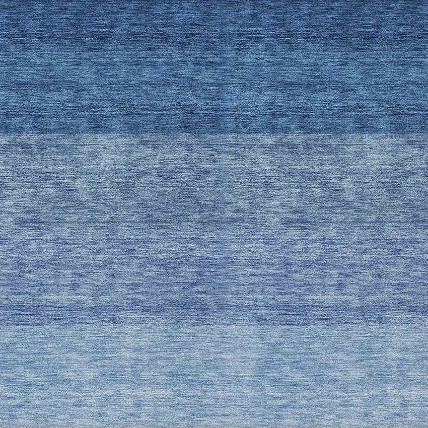 Blue And Gray Ombre Washable Indoor Outdoor Area Rug Photo 5