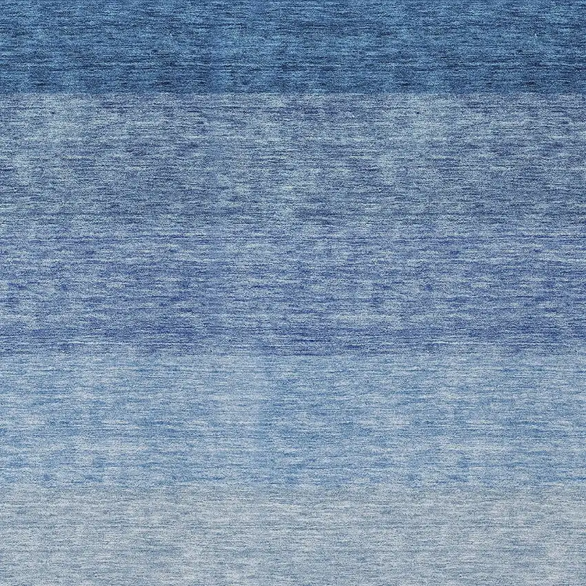 Blue And Gray Ombre Washable Indoor Outdoor Area Rug Photo 5