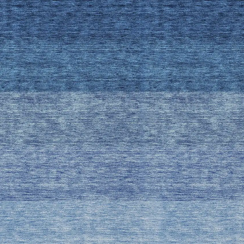 Blue And Gray Ombre Washable Indoor Outdoor Area Rug Photo 5