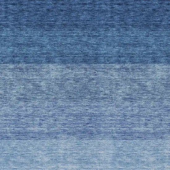 Blue And Gray Ombre Washable Indoor Outdoor Area Rug Photo 5