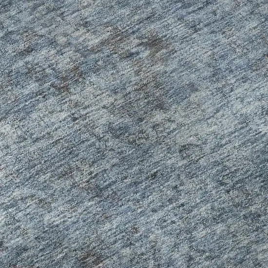 Blue And Gray Oriental Washable Area Rug With UV Protection Photo 9