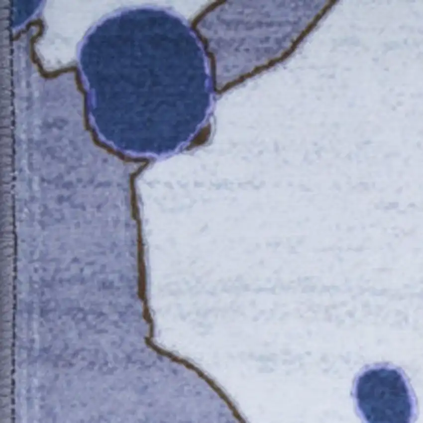 Blue And Gray Skateboard Youthful Washable Area Rug Photo 4