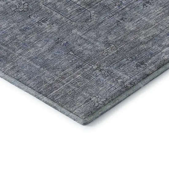 Blue And Gray Southwestern Washable Area Rug With UV Protection Photo 8