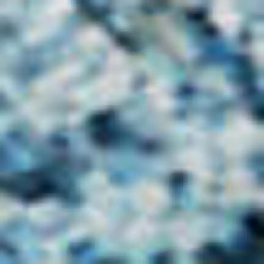 Blue And Gray Striped Washable Area Rug With UV Protection Photo 4