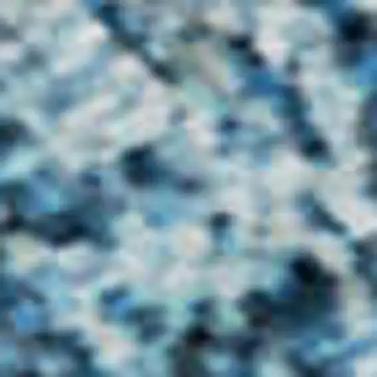 Blue And Gray Striped Washable Area Rug With UV Protection Photo 4