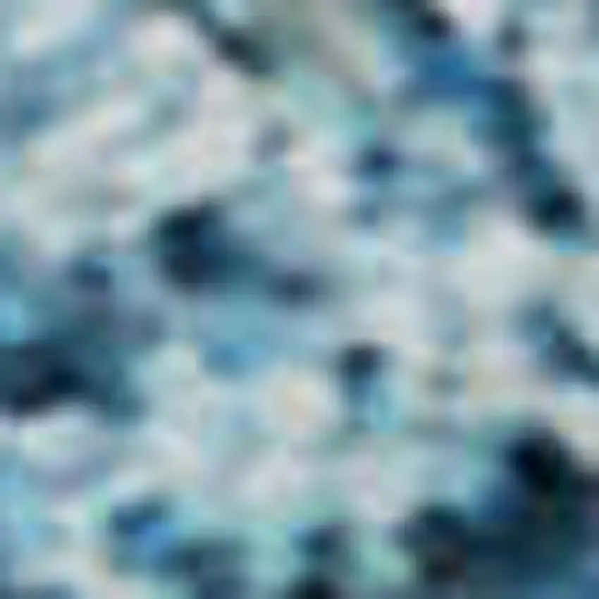 Blue And Gray Striped Washable Area Rug With UV Protection Photo 4