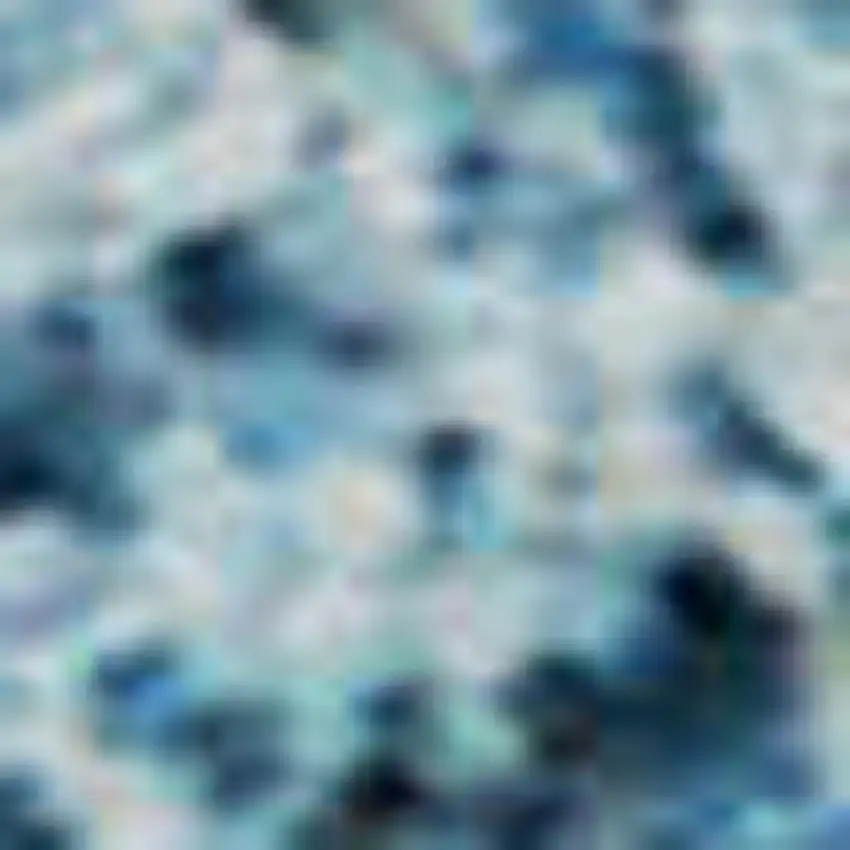 Blue And Gray Striped Washable Area Rug With UV Protection Photo 4