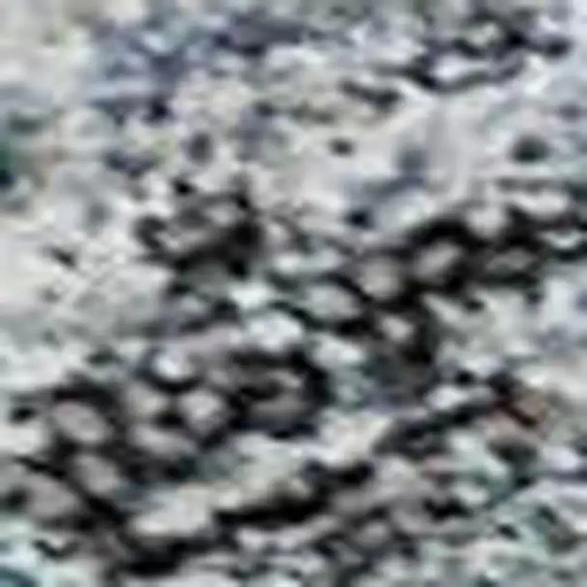 Blue And Gray Tribal Washable Area Rug With UV Protection Photo 2