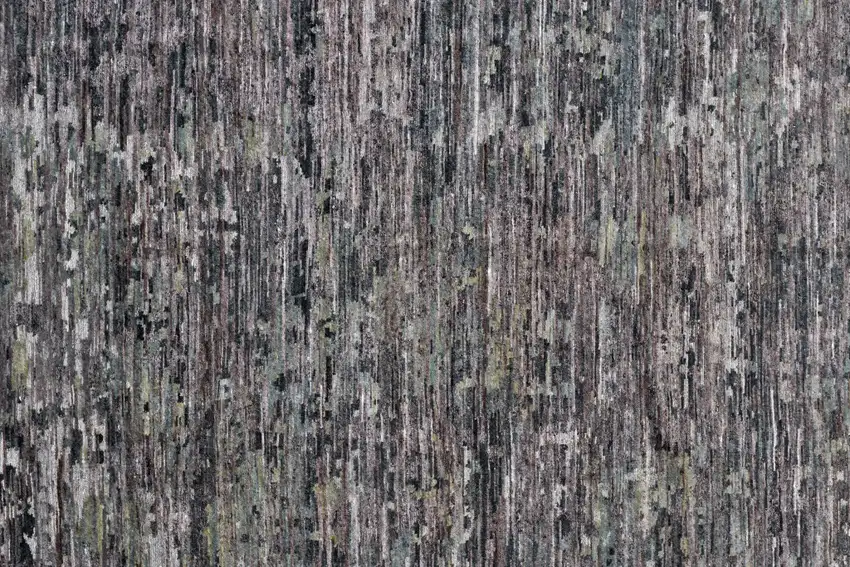Blue And Gray Wool Abstract Hand Knotted Area Rug Photo 8
