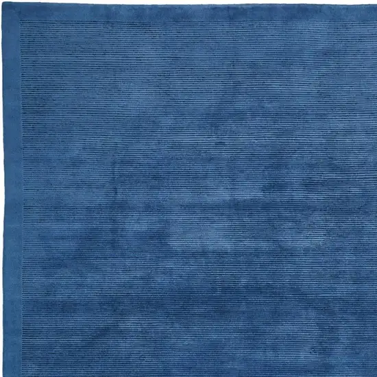 Blue And Gray Wool Hand Knotted Area Rug Photo 3