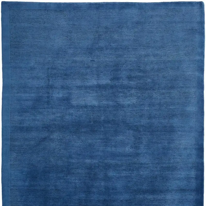 Blue And Gray Wool Hand Knotted Area Rug Photo 4