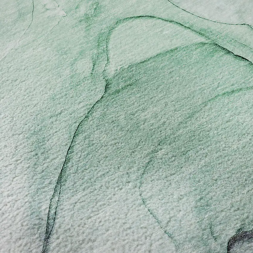 Blue And Green Abstract Washable Area Rug With UV Protection Photo 8