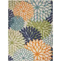 Photo of Blue And Green Floral Power Loom Area Rug