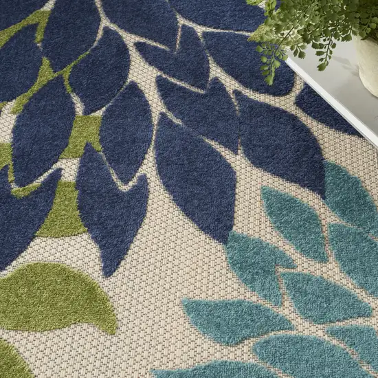 Blue And Green Indoor Outdoor Area Rug Photo 9