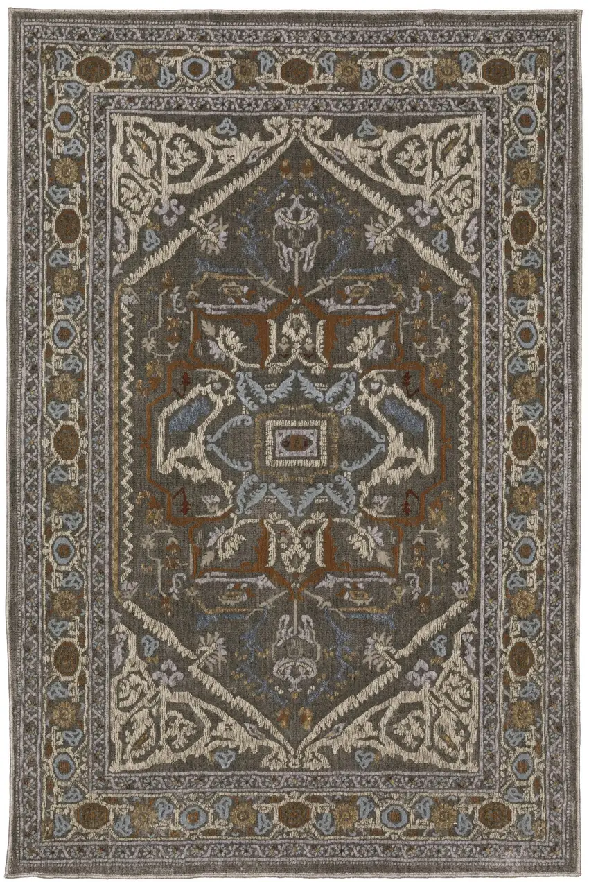 Blue And Green Medallion Area Rug Photo 2