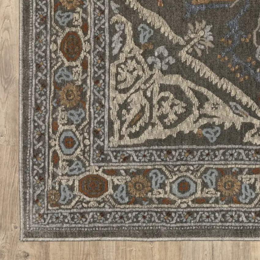 Blue And Green Medallion Area Rug Photo 6