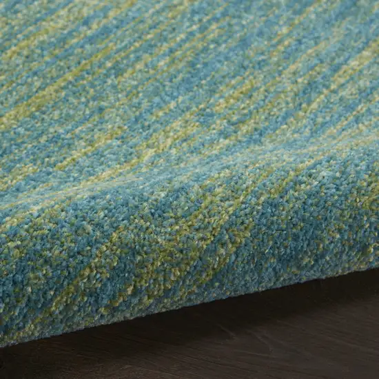 Blue And Green Square Indoor Outdoor Area Rug Photo 9