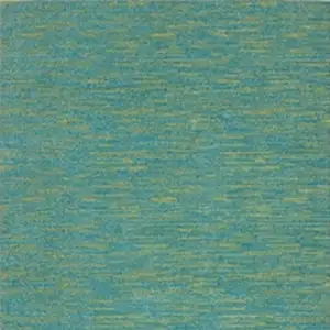 Photo of Blue And Green Striped Non Skid Indoor Outdoor Area Rug
