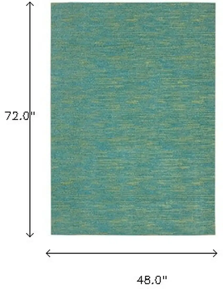 Blue And Green Striped Non Skid Indoor Outdoor Area Rug Photo 6