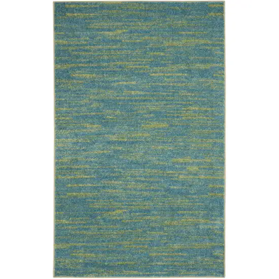 Blue And Green Indoor Outdoor Area Rug Photo 3