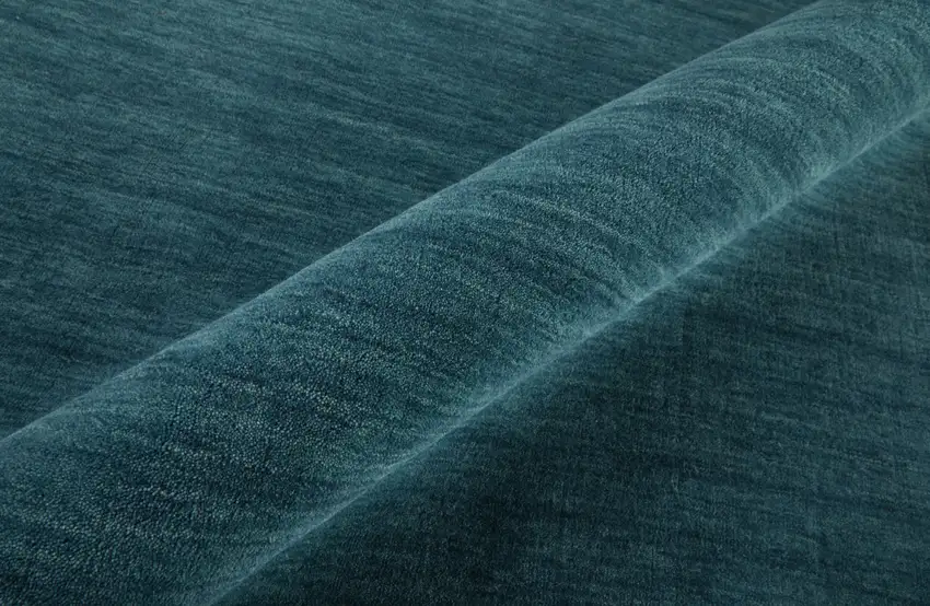 Blue And Green Wool Hand Woven Stain Resistant Area Rug Photo 9